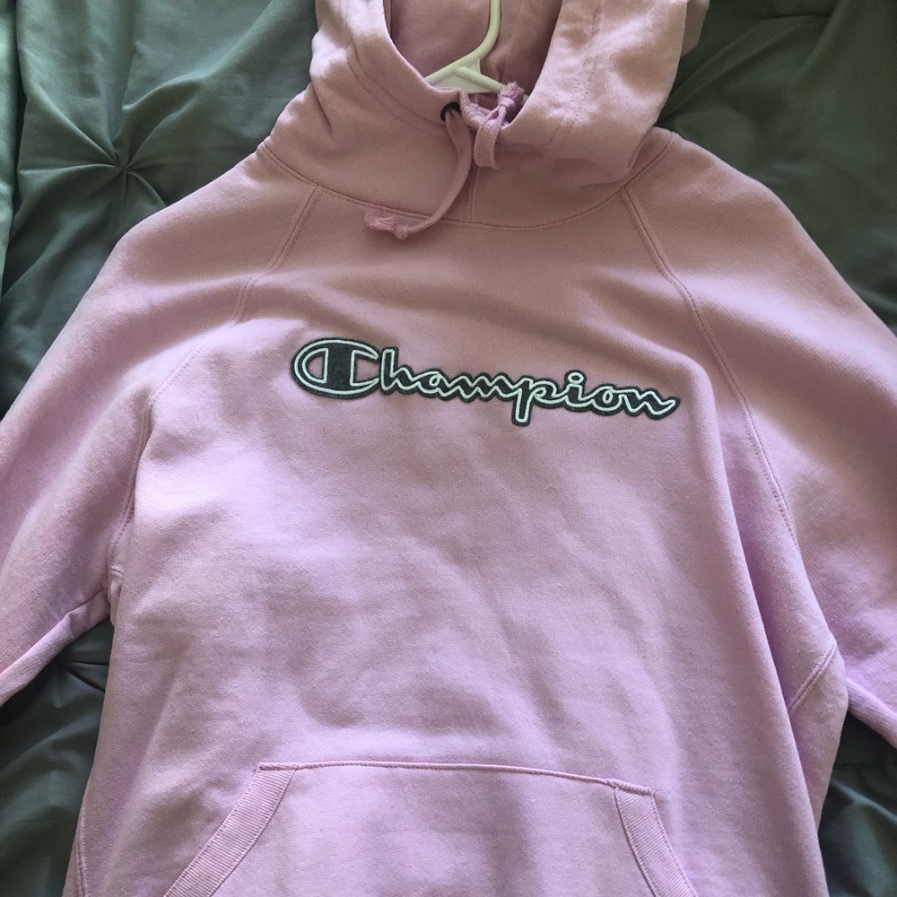 Pink champion hoodie